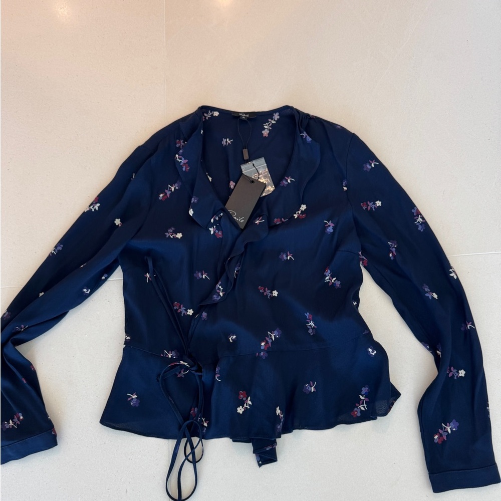 Rails Navy Floral Blouse